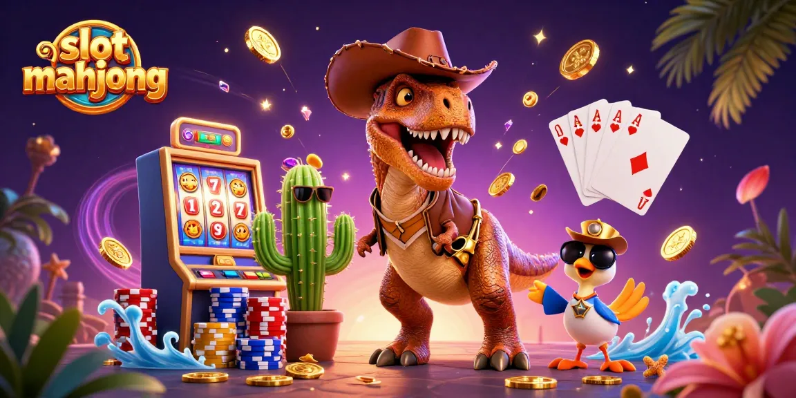 Spin the reels of slot mahjong with a T-Rex and friends, catching big wins!
