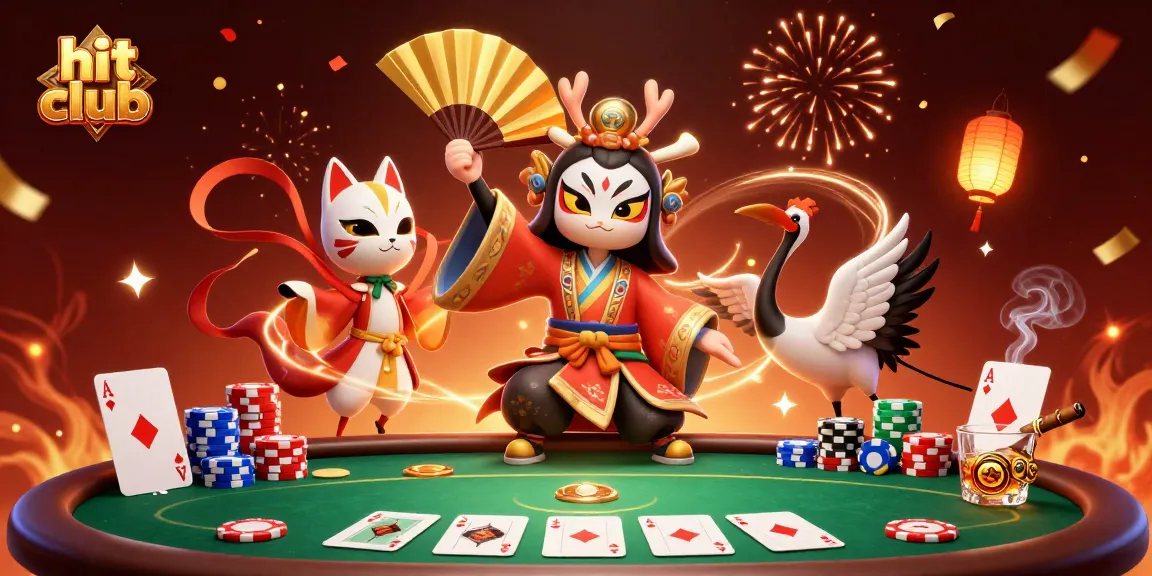 Engage in thrilling gameplay at hit club with vibrant poker elements and captivating characters.