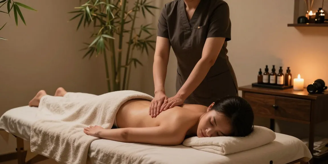 Swedish massage therapy session in a calming wellness spa.