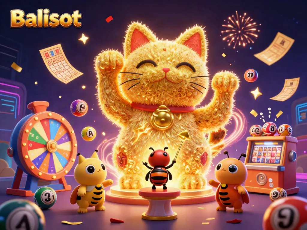 Engage in thrilling gameplay at Balislot with vibrant casino symbols and dynamic elements.