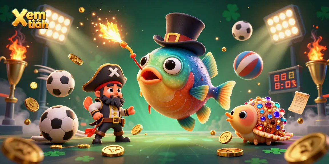 Experience Xem thêm thrilling moments with our deep-sea gambling adventure featuring colorful casino characters.