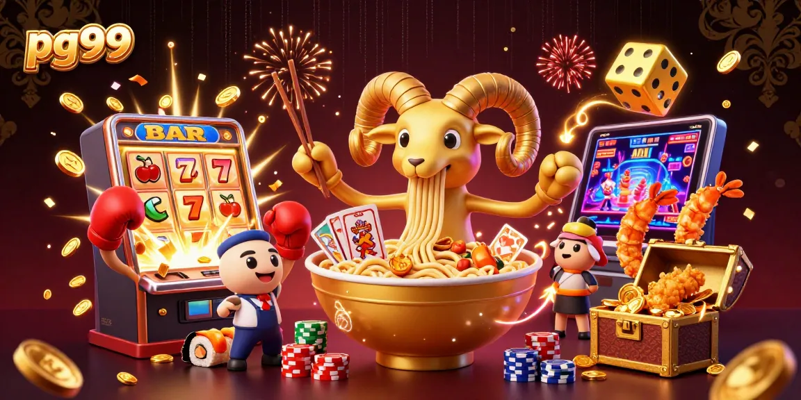Engage with pg99's vibrant casino universe, featuring animated characters and jackpot elements.