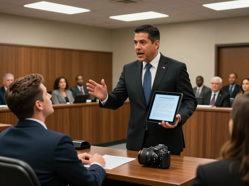 Tampa criminal defense lawyer passionately advocating for a client in courtroom setting