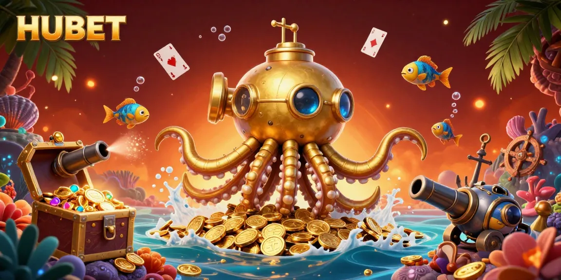 Experience thrilling wins at HUBET with an immersive underwater treasure hunt featuring gold coins and gambling fun!