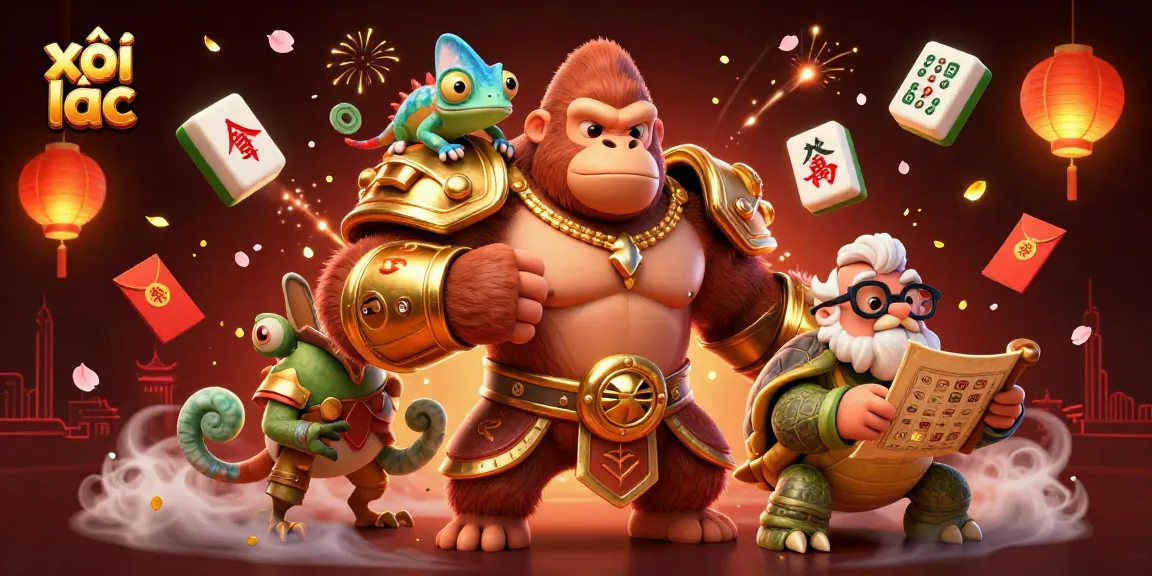 xôi lạc provides thrilling online gambling excitement in a vibrant casino-style illustration