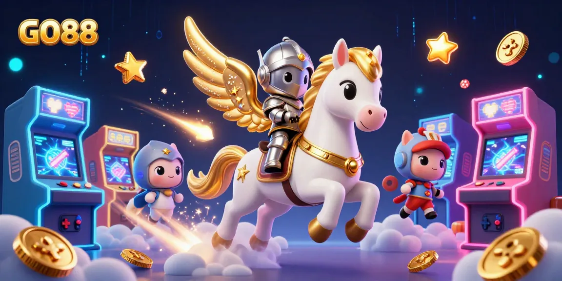 Experience the thrill of GO88's captivating games with stunning visuals and action-packed illustration.