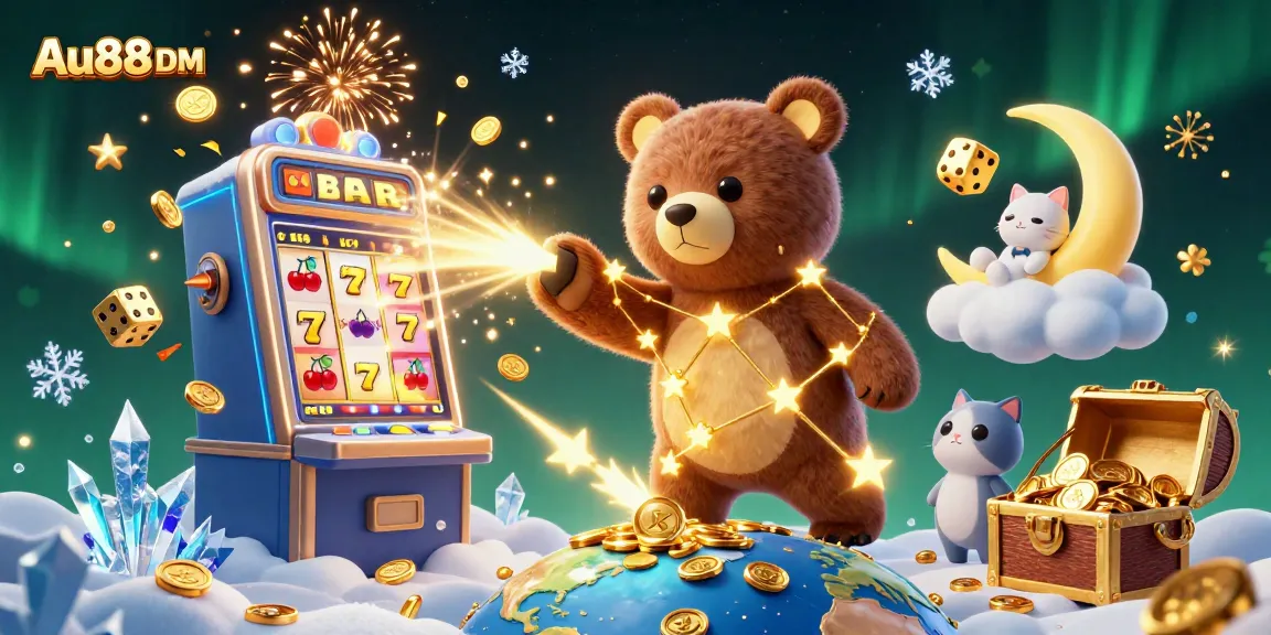 Experience the thrill of Au88 DM with a vibrant 3D casino scene featuring a jackpot explosion.