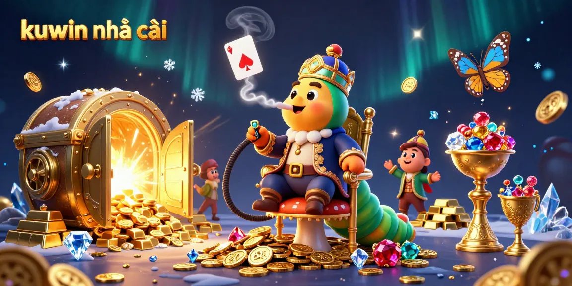 Engage with kuwin nhà cái in a vibrant 3D casino scene filled with treasures.