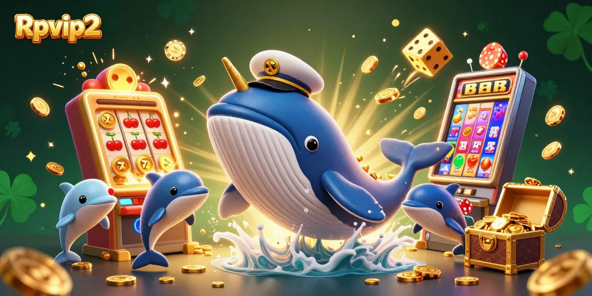 Rasakan Rpvip2 dengan pemandangan 3D yang cerah dari ikan paus, narwhal, dan lumba-lumba yang bermain dikelilingi oleh elemen bertema kasino.