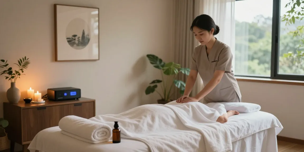 Experience a tranquil 대구스웨디시 massage therapy session in a luxurious spa setting.