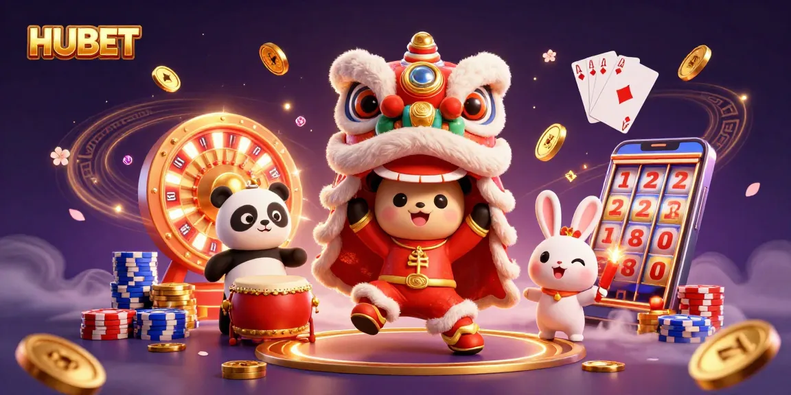 HUBET spins excitement around vibrant casino games with dynamic characters celebrating