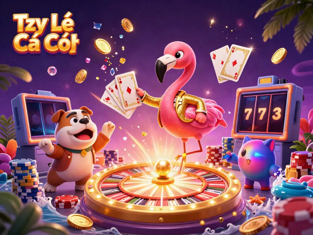 Experience Tỷ Lệ Cá Cược with vibrant gaming elements and animated characters in an engaging casino scene.