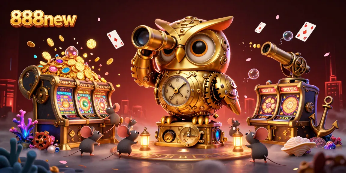 Experience thrilling wins at 888new's vibrant casino with colorful 3D artwork and exciting game elements.