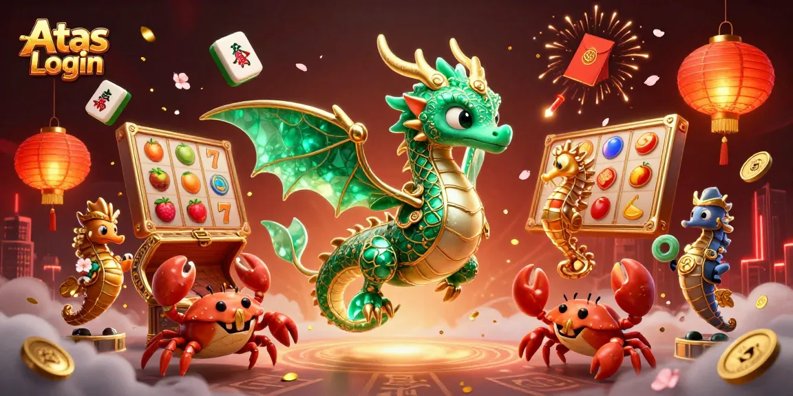 Engage in thrilling gaming with Atas Login as 3D characters embark on a rich casino adventure.