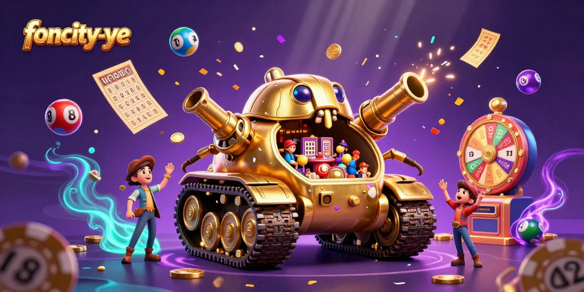 Experience the excitement of foncity-ye's vibrant casino world inside a massive golden beetle tank.