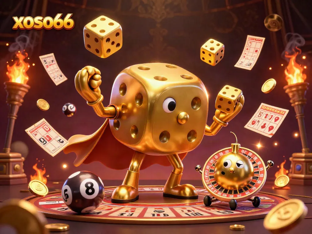 Experience thrilling lottery action with xoso66's engaging 3D characters and vibrant elements.