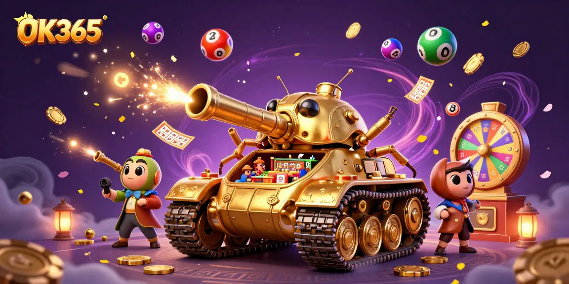 Experience exciting gaming at OK365 with a vibrant 3D casino scene full of dynamic actions.