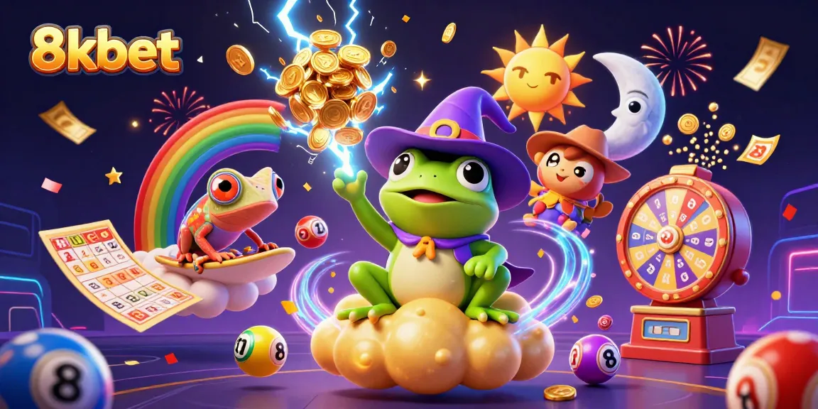 Experience thrilling gameplay with 8xbet as the weather wizard frog creates a storm of winning coins.