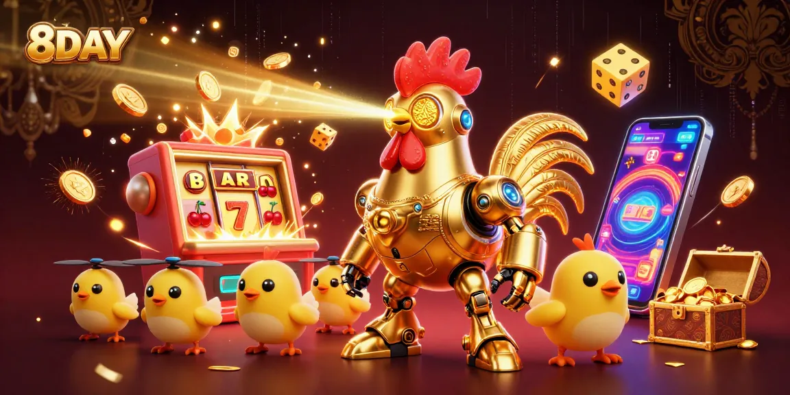 Engage with 8DAY's dynamic gaming experience featuring a spectacular jackpot explosion.