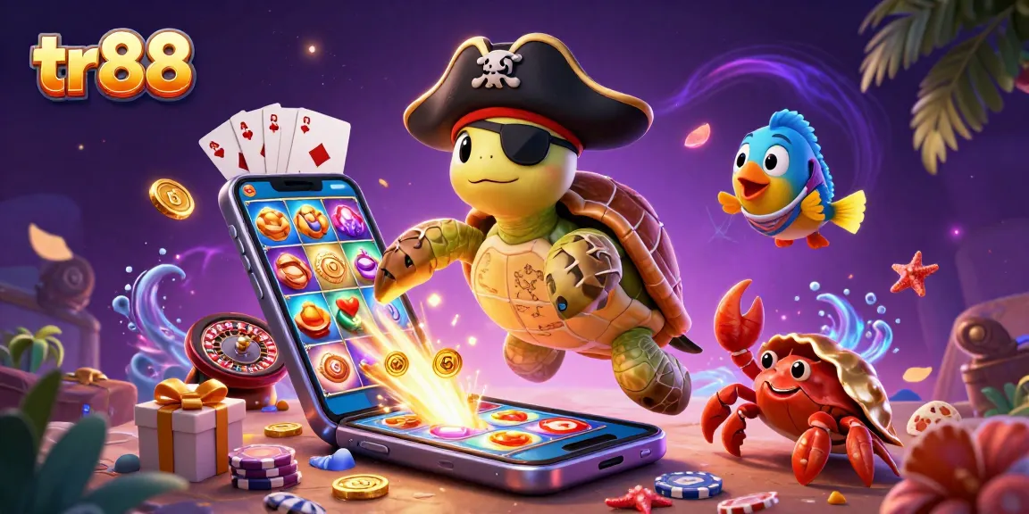 Spin the reels with TR88's exciting slot games featuring dynamic characters and treasure.