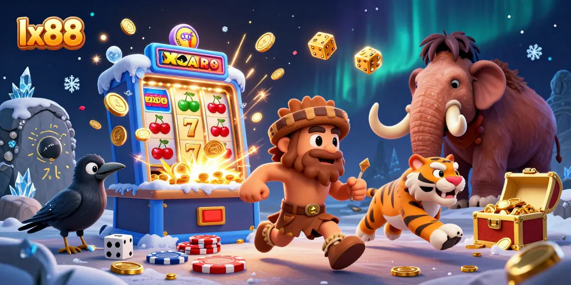 Experience exhilarating wins at lx88, as a dynamic caveman and sabertooth tiger unveil thrilling casino games.