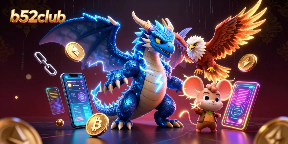 Engage with b52club’s thrilling gaming experience featuring electrifying characters and crypto elements.
