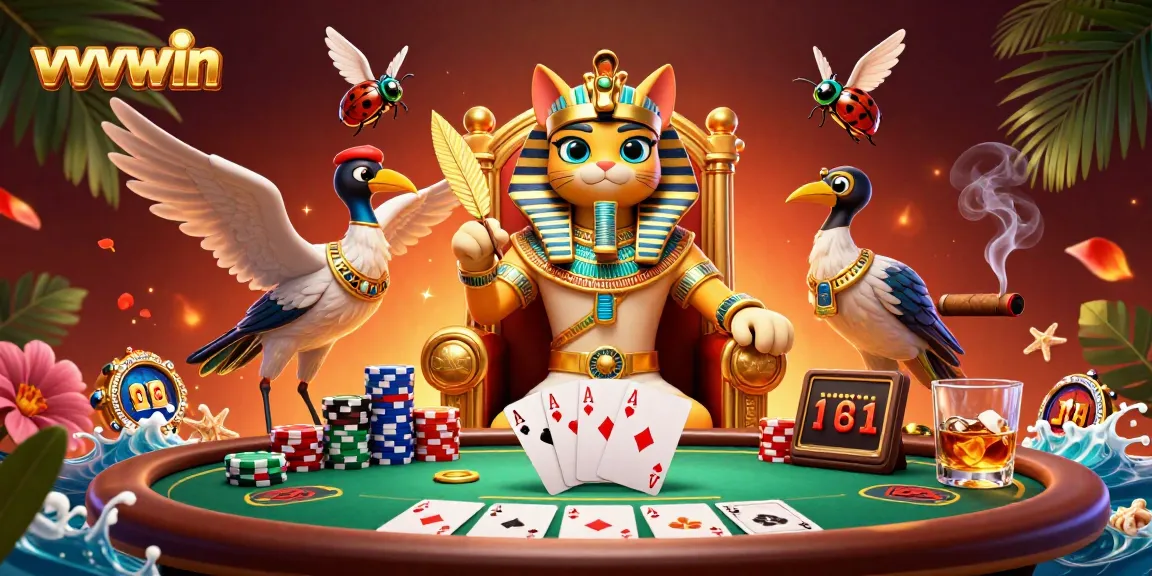 Experience the thrilling world of vvvwin with a vibrant poker scene and enchanting characters.