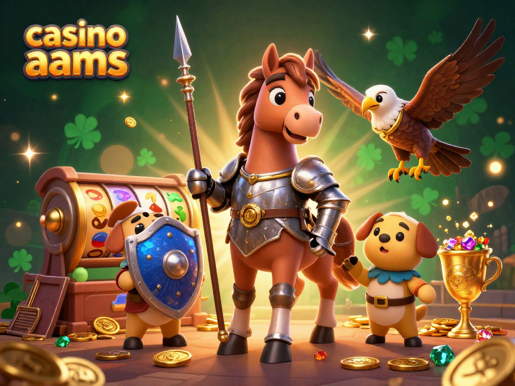 Vinci con il casino non aams, esplora avventure emozionanti con un cavaliere e un cucciolo in un mondo di tesori.