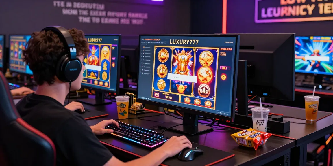 Pengalaman bermain yang menegangkan saat menggunakan Login LUXURY777 di desktop gaming dengan LED yang menyala.