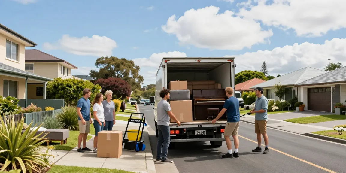 Tauranga movers expertly handling household items during a friendly local move, showcasing professionalism and care.