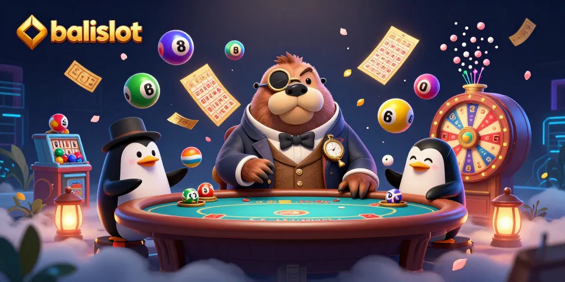 Permainan balislot dengan walrus bergaya Victoria dan dealer penguin di bawah laut.