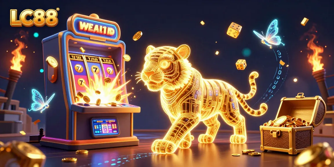 Experience the excitement of LC88 with a dynamic, ultra-detailed casino scene bursting with action and winnings.