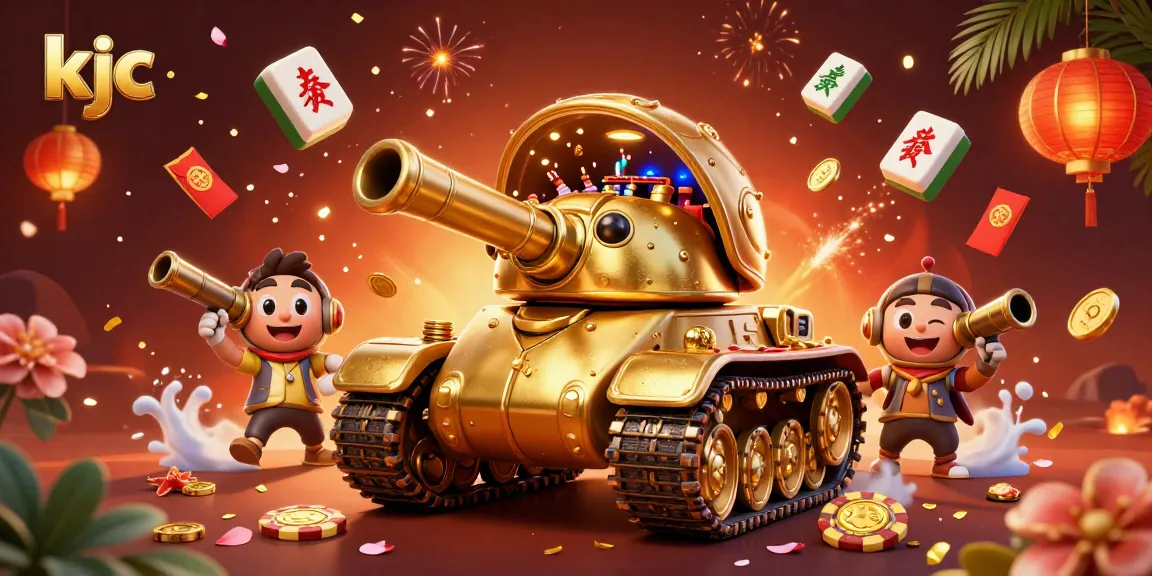 KJC's vibrant casino experience captured dynamically with a beetle tank and festive elements.