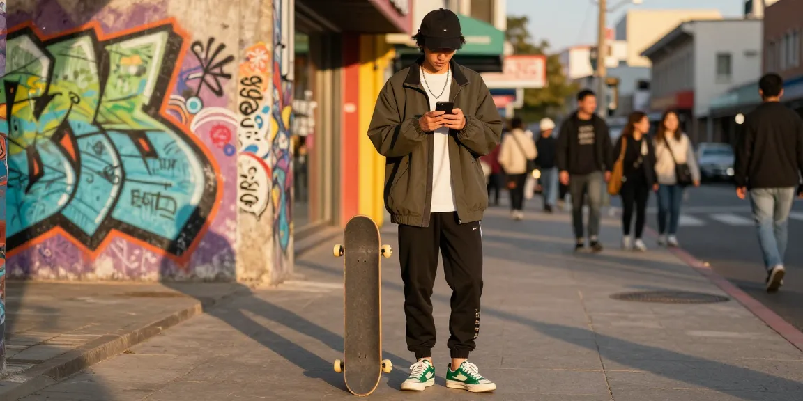 Urban fashion expression during golden hour, showcasing style from https://www.sukan8a.com/.