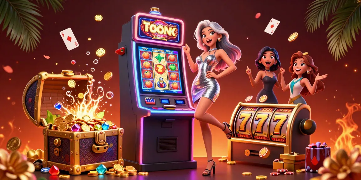 Experience the thrill of MANTRATOTO with vibrant casino elements and a celebratory atmosphere.