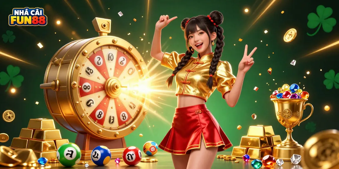 Engage with NHÀ CÁI FUN88 through vibrant gaming excitement, showcasing a stunning scene filled with glimmering treasures.