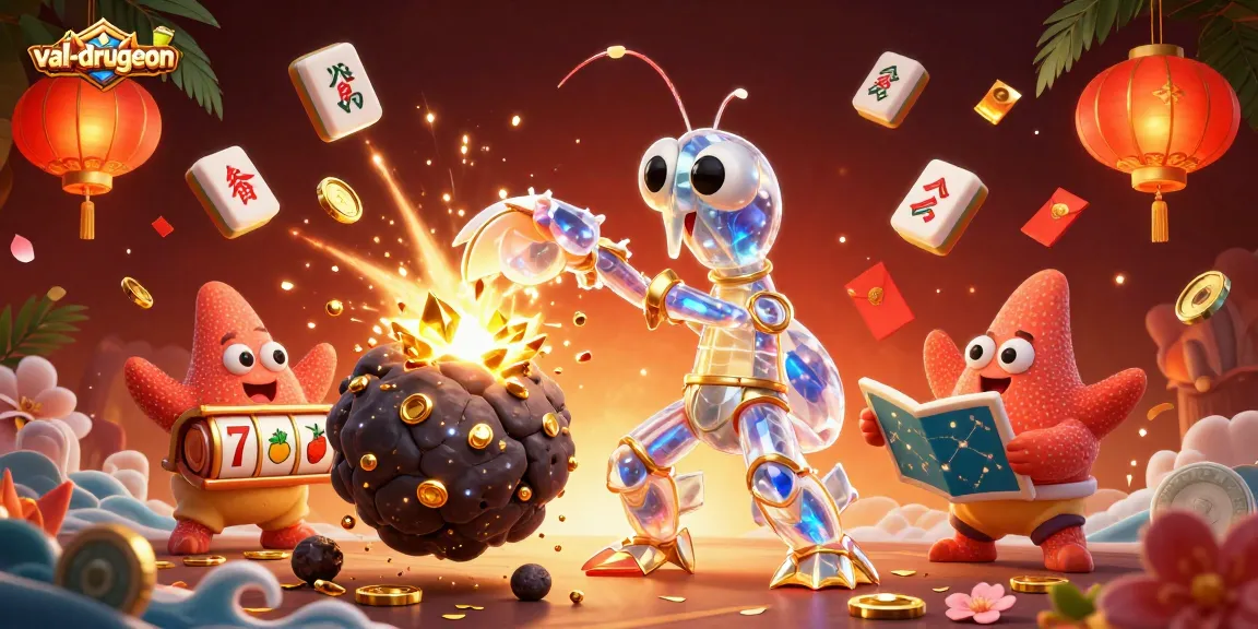 Engage with val-drugeon as a galactic samurai mantis shrimp unleashes gems and coins.
