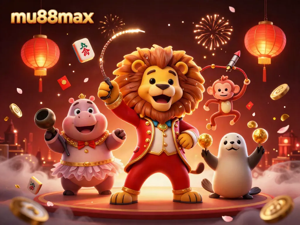 Experience thrilling gameplay with mu88max amidst vibrant casino-themed characters and elements.