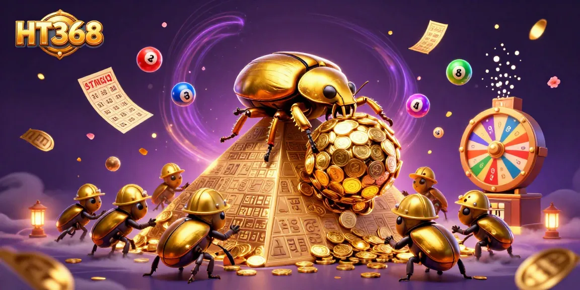 Engage in exciting gameplay with HT368 at a vibrant casino-themed illustration.