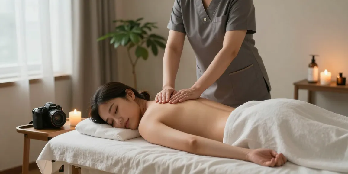 안양출장안마에서 전문 마사지사가 편안한 환경에서 고객을 케어하는 모습