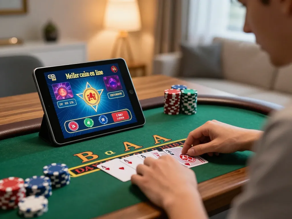 Le joueur stratégiant sur le blackjack avec croupier en direct au meilleur casino en ligne france
