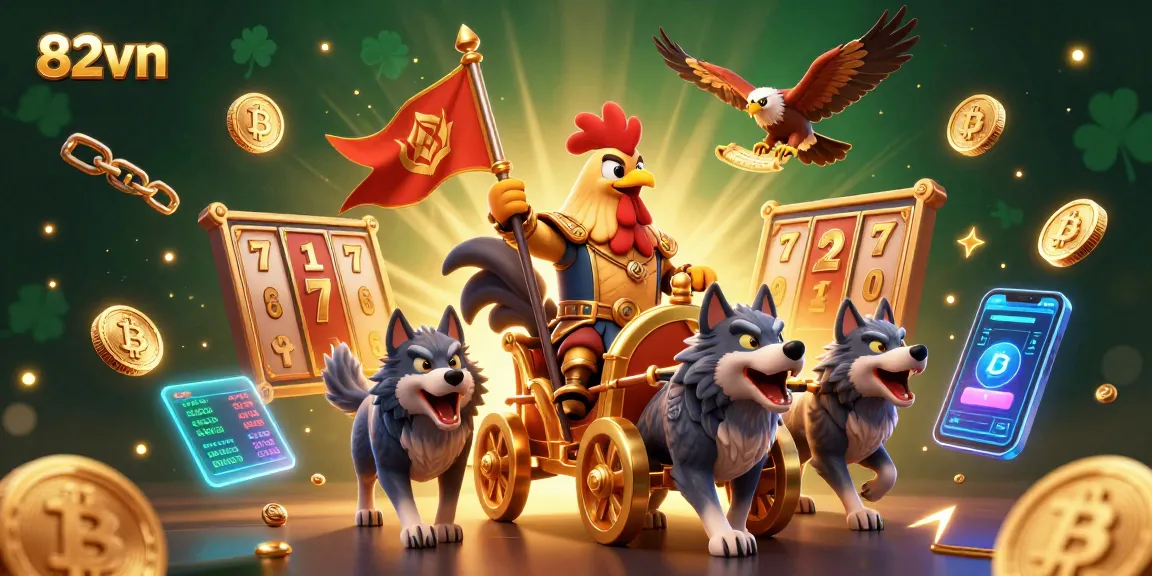 Experience the vibrant action of 82vn with a cartoon rooster warlord leading an exciting casino adventure!