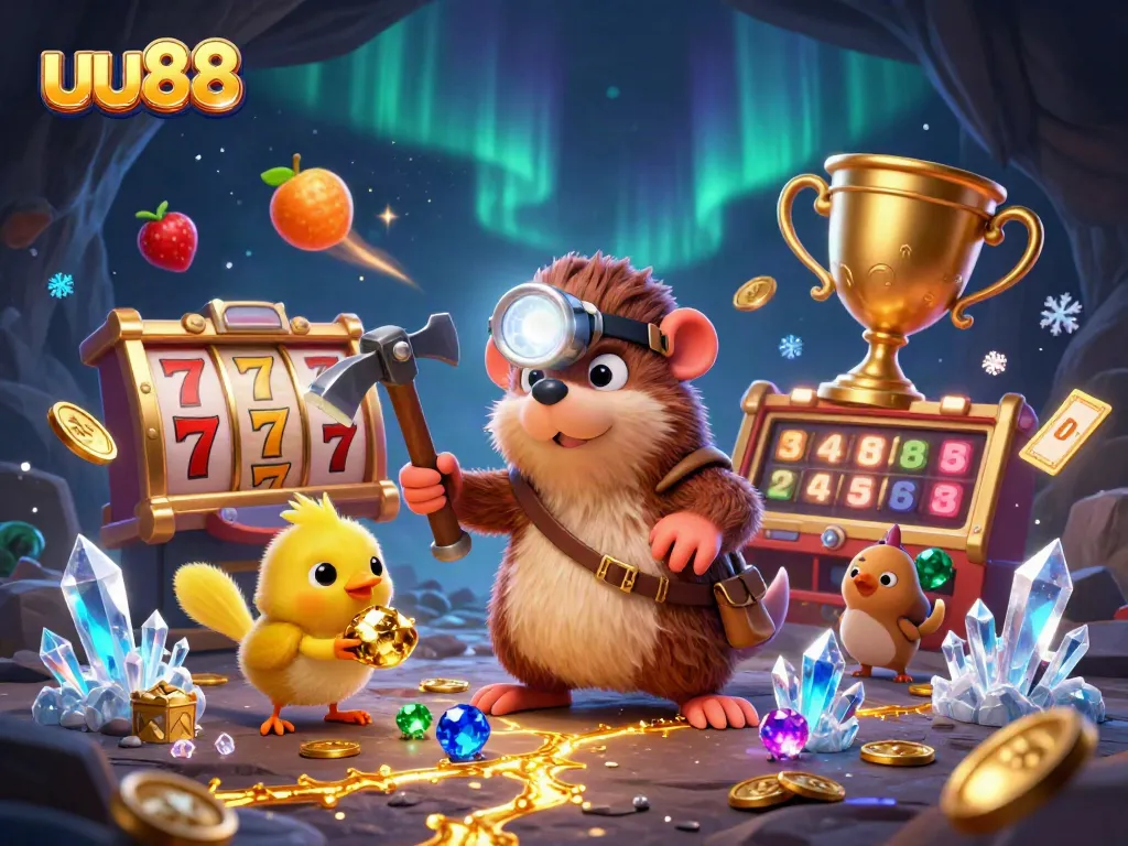 Experience the exciting thrills of uu88 casino with a dynamic treasure hunt scene featuring slot reels