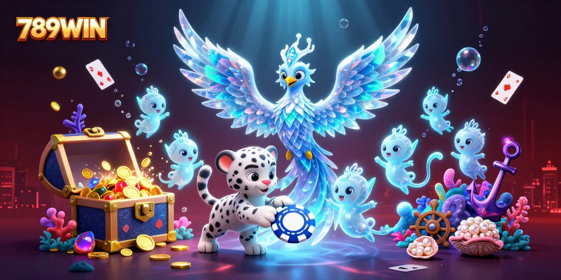 Experience thrilling gaming at 789WIN with vibrant characters amidst an exciting digital casino scene.