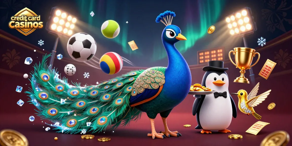 Experience the exciting world of credit card casinos with animated characters and dynamic gaming elements.