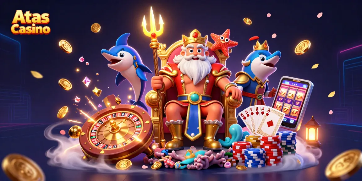 Experience exciting gaming at Atas Casino with interactive elements and vibrant visuals.
