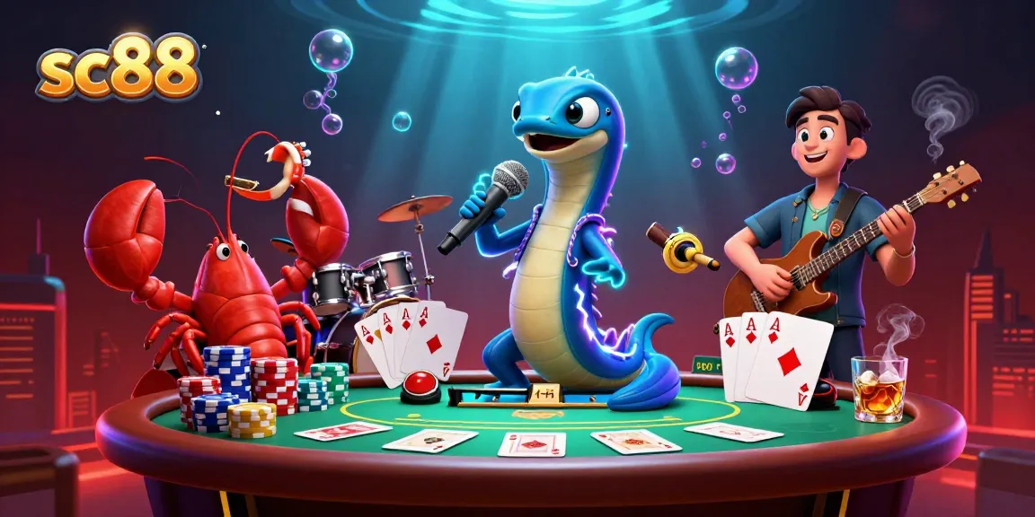 Experience sc88 underwater casino excitement with dynamic electric eel DJ and vibrant game elements.