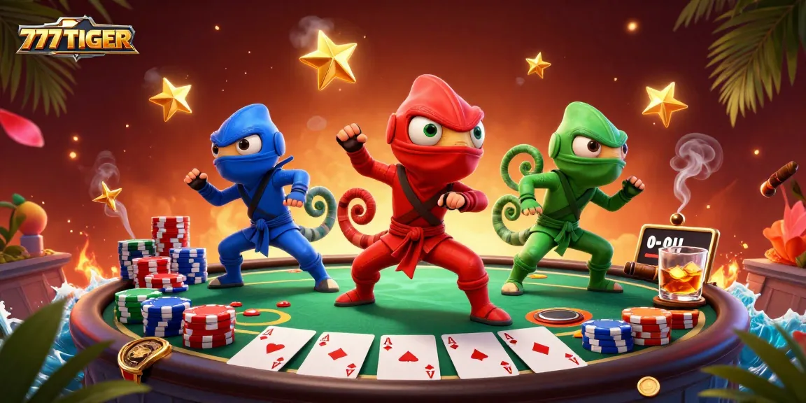 Experience exhilarating gameplay at 777TIGER with dynamic chameleon ninjas and poker elements.