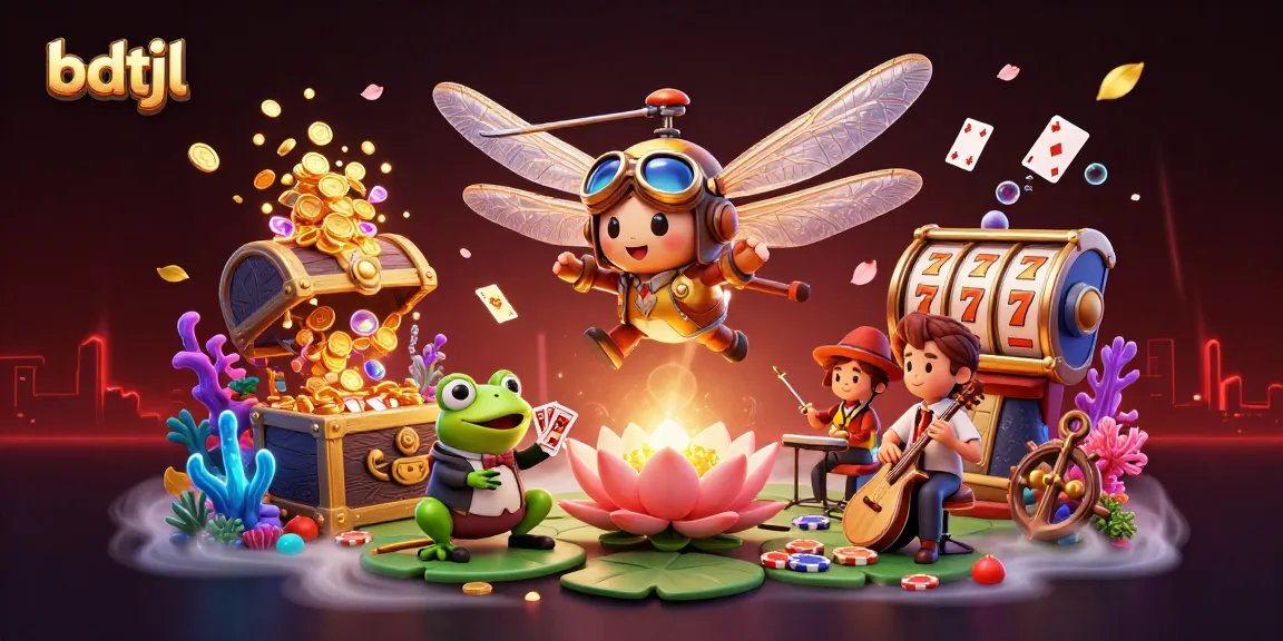 Experience thrilling gambling action with bdtjl's vibrant casino scene featuring unique characters and elements.
