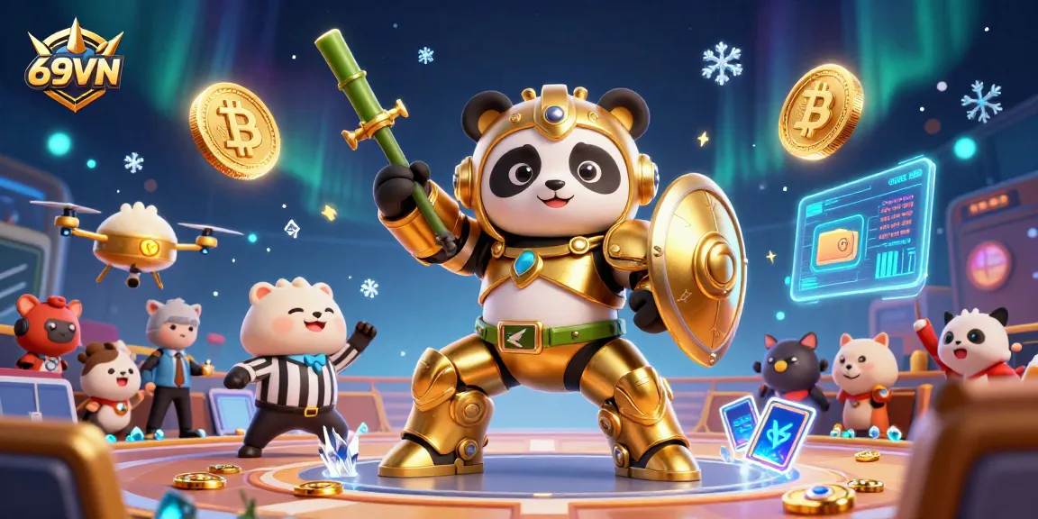 Engage in exciting gameplay at 69VN casino with vibrant elements and iconic characters.